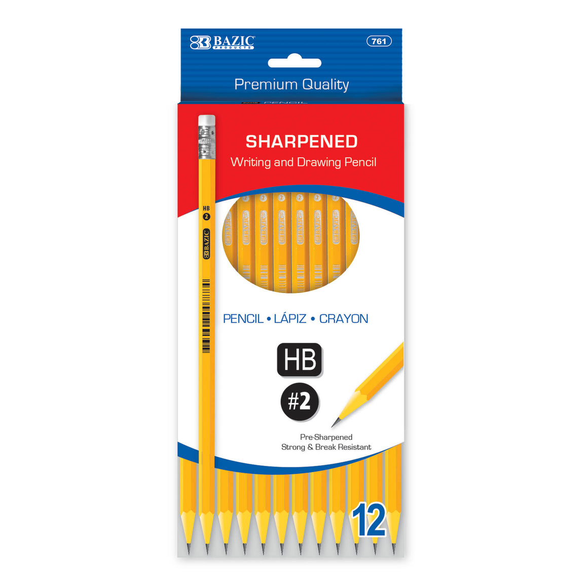 Yellow Pencil #2 Premium  Pre-Sharpened (12/Pack)