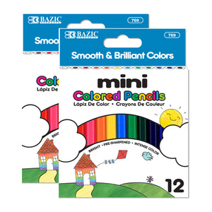 12 Mini Colored Pencils