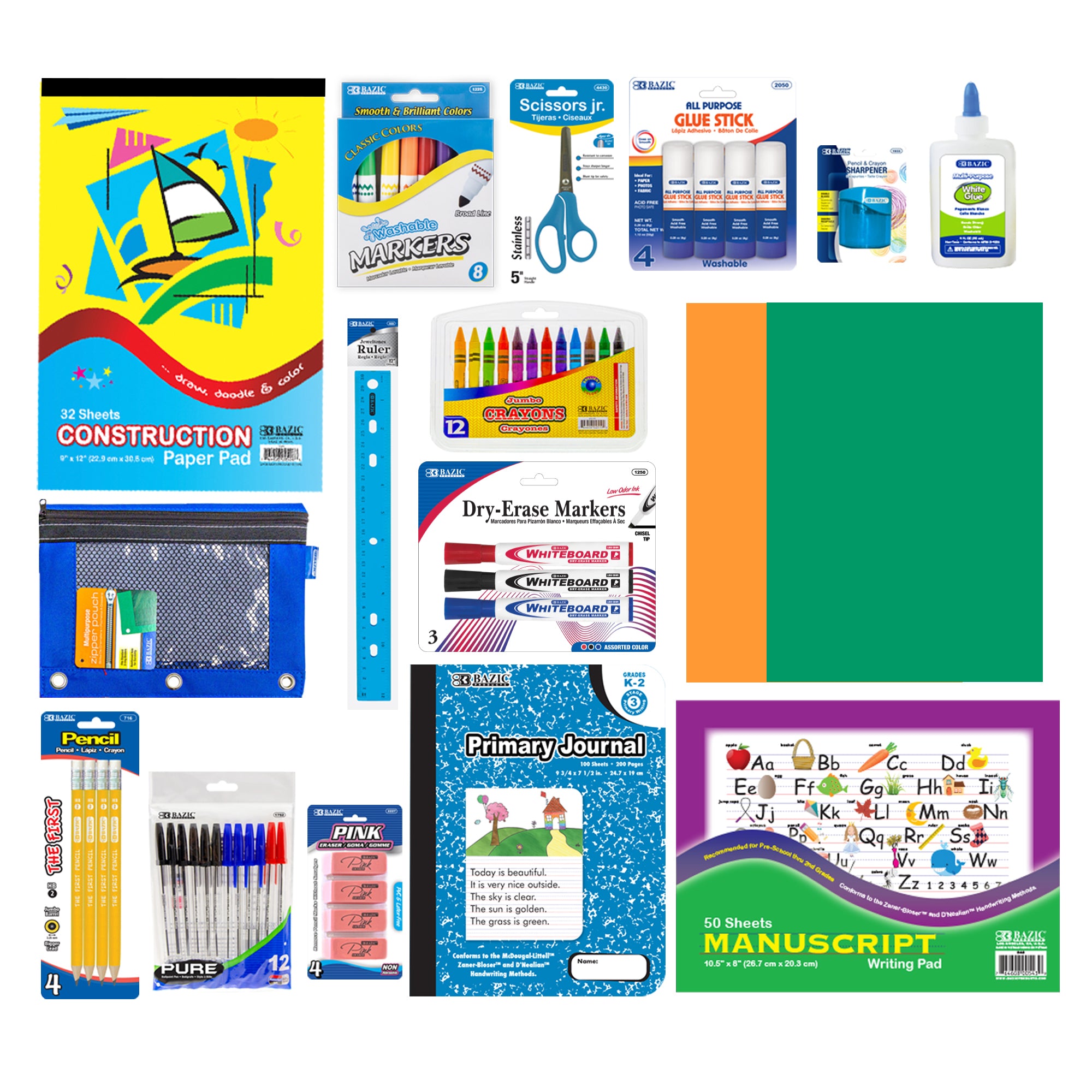 One-Click School Supply Kit for Grades K-2, 18 pc - Pick 'n Save
