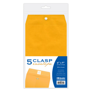 Clasp Envelope 6" X 9" (5/Pack)