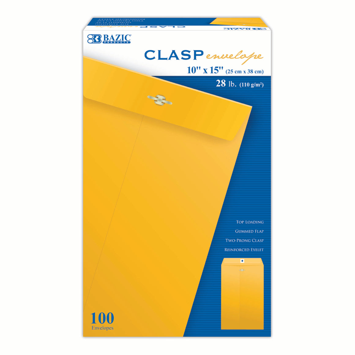 Clasp Envelope 10" X 15" (100/Pack)