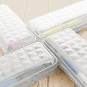 8" LUCENT Clear Pencil Case Organizer Box