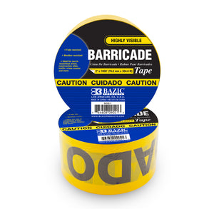 3" X 1000 Feet Yellow "Caution" Barricade Tape