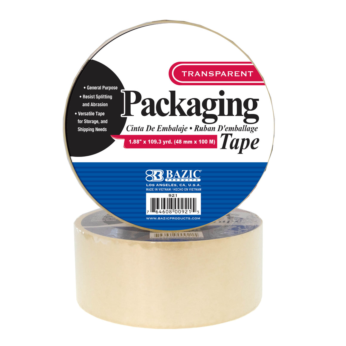 Clear Packaging Tape 1.88" X 109.3 Yards