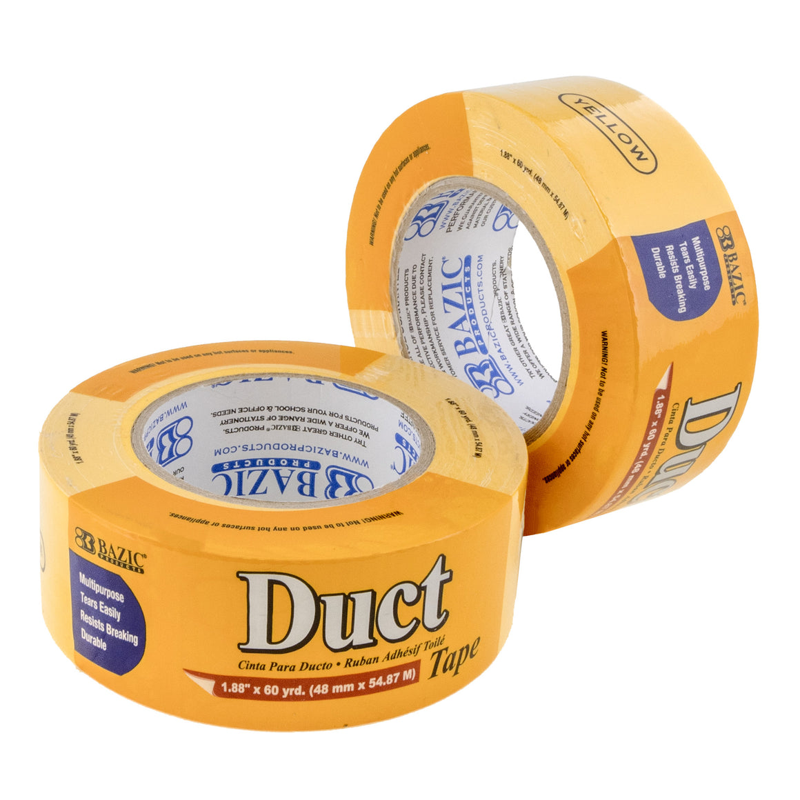 1.88" X 60 Yards Yellow Duct Tape