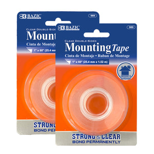 Double Sided Clear Mounting Tape 1" X 60"