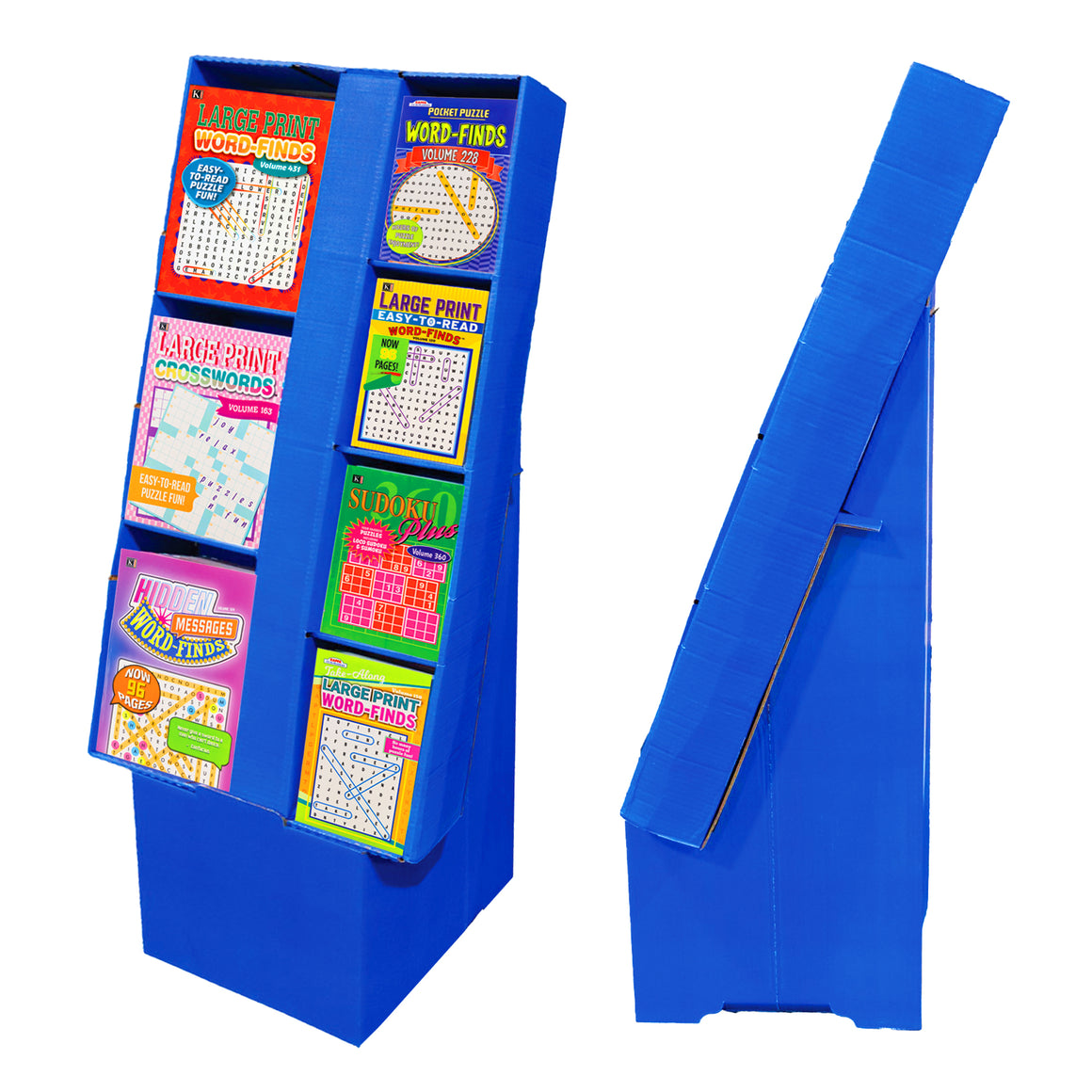 7-Slot Floor Tower Display for Puzzle Books