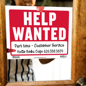 12" X 16" Help Wanted Sign