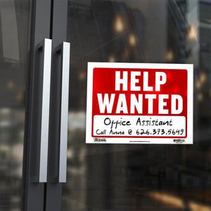 12" X 16" Help Wanted Sign