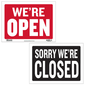 12" X 16" Open Sign w/ Closed Sign on Back