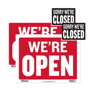 12" X 16" Open Sign w/ Closed Sign on Back