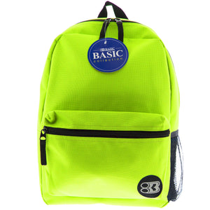 16" Lime Green Basic Backpack - Bazicstore