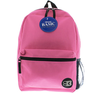 16" Fuchsia Basic Backpack - Bazicstore