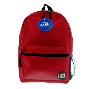 16" Burgundy Basic Backpack - Bazicstore