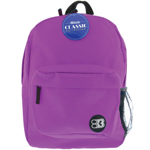 17" Purple Classic Backpack - Bazicstore