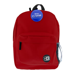 17" Burgundy Classic Backpack - Bazicstore