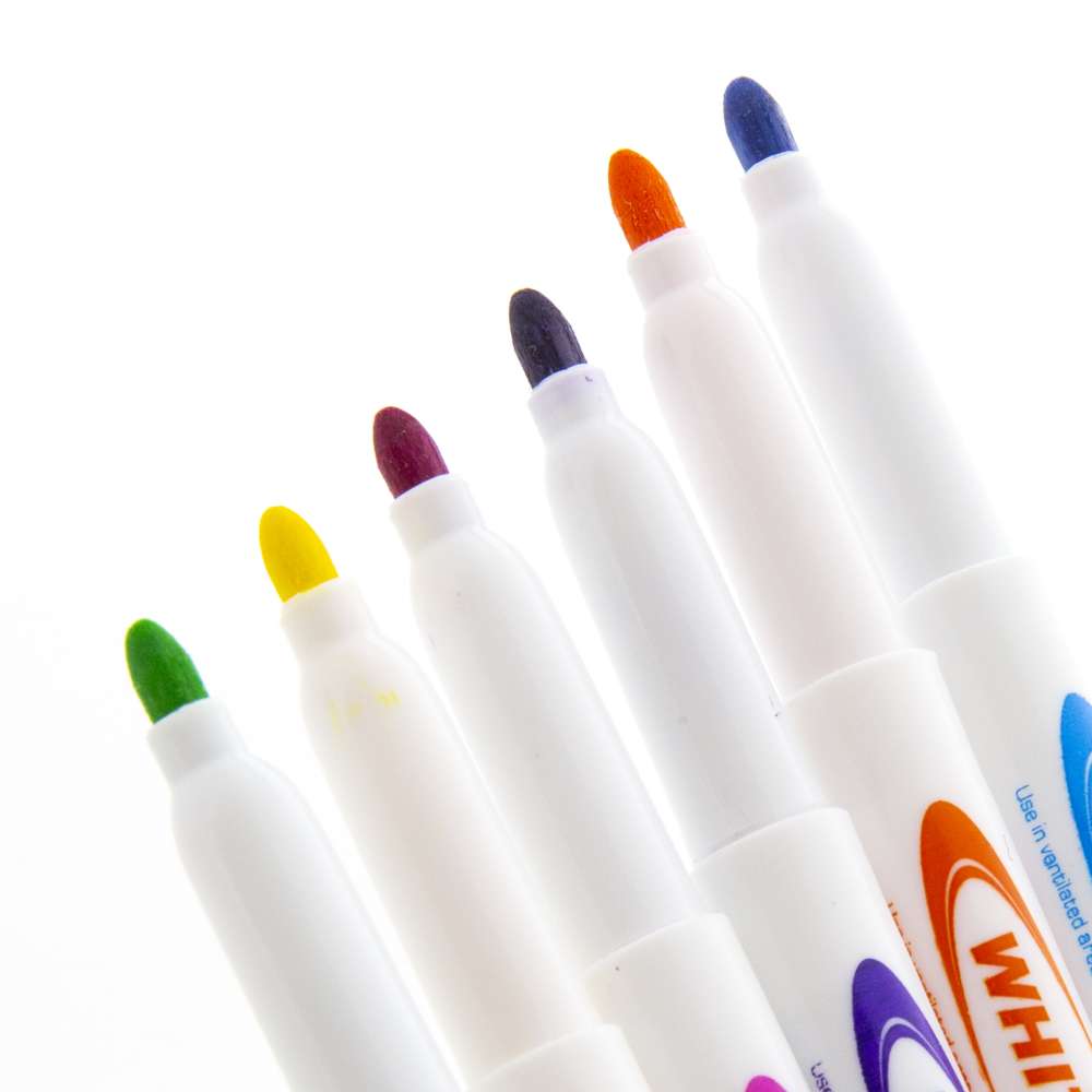 6 DRY ERASE MARKERS FINE - THE TOY STORE