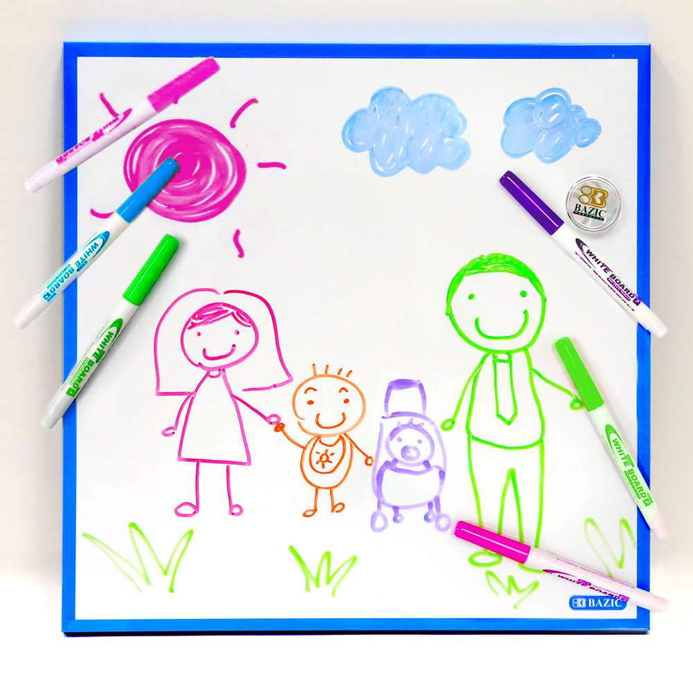 4 Ct. Take Note! Fine Line Dry-Erase Markers, Colored - Cheeky Monkey Toys