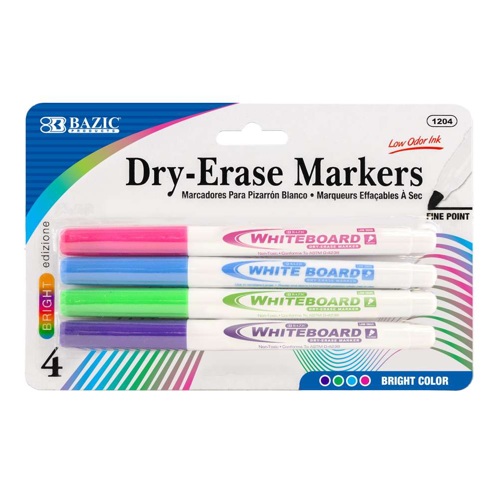 Dry Erase Whiteboard Markers- Brite Colors Box of 12