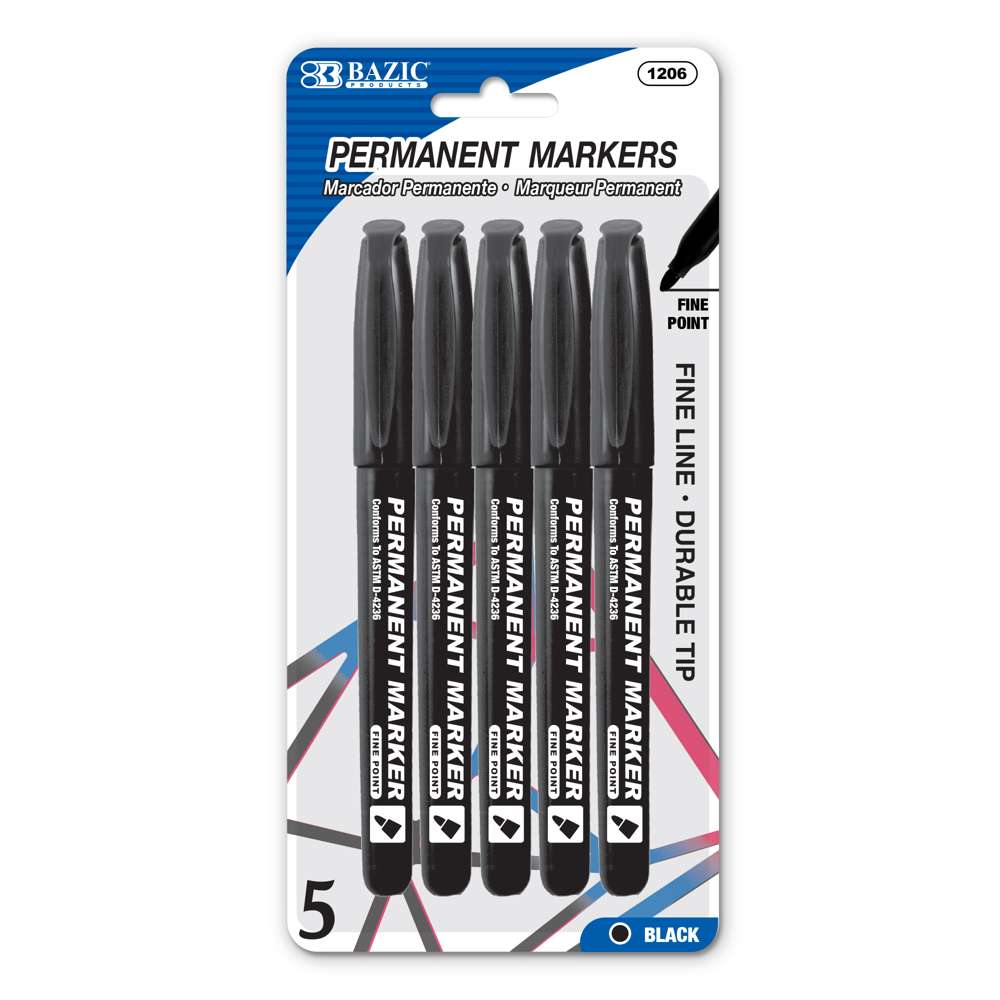 Super Black Permanent Fineliners Ultimate Line Drawing Set of 8 - Creative Mark