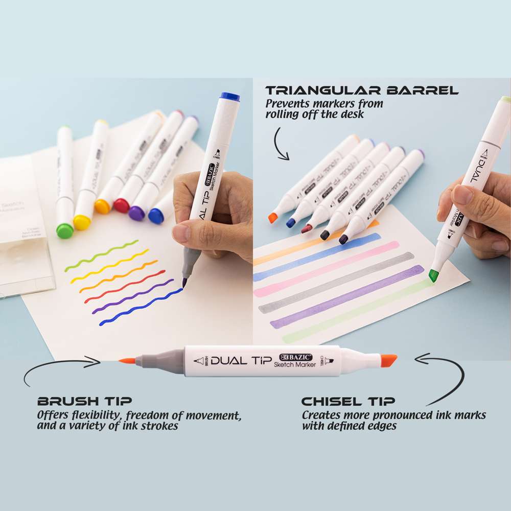 Studio 71 Dual-Tip Permanent Markers: Fashion Pastel, 6 Pieces
