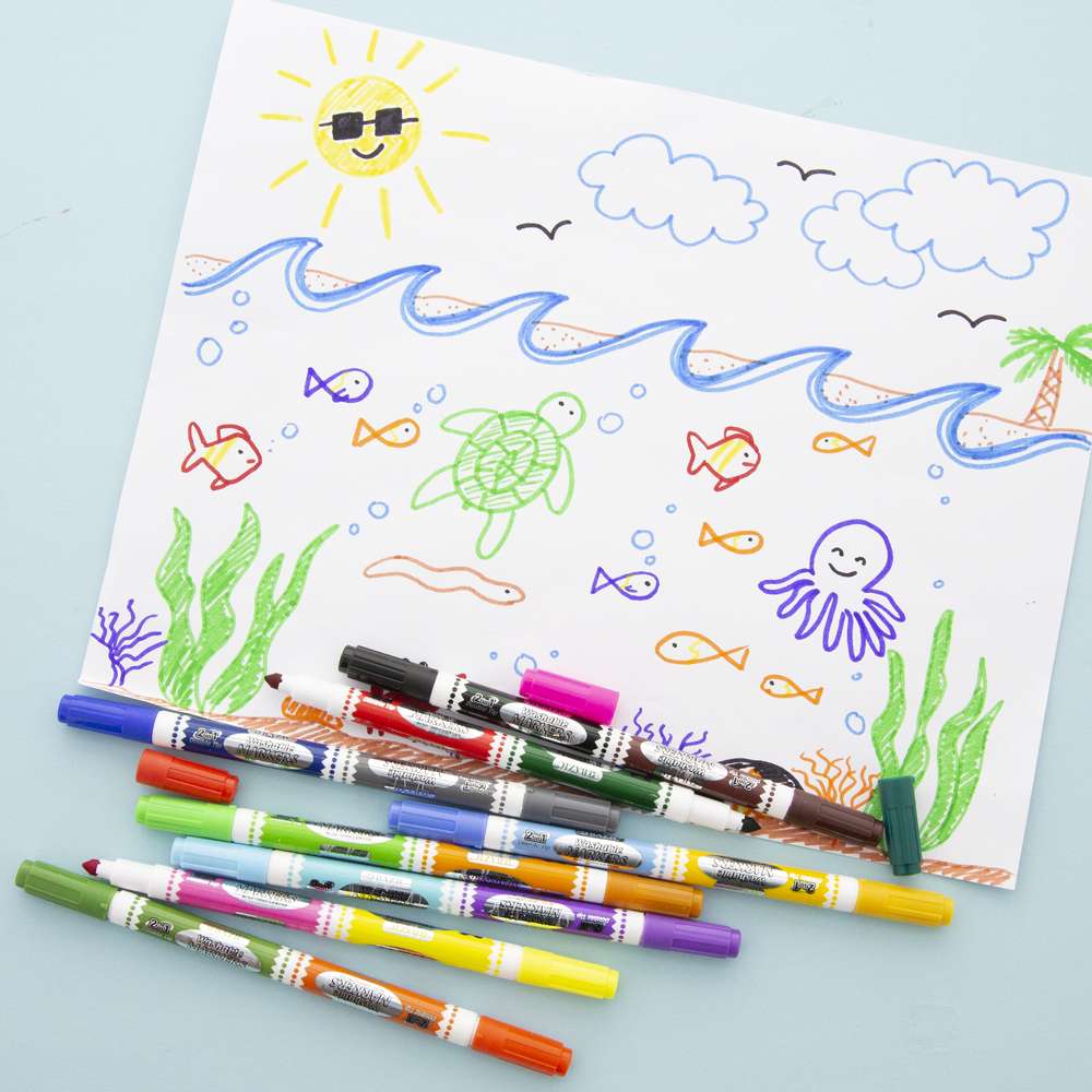 Crayola Brush & Detail Dual Tip Markers, Kids At Home Activities