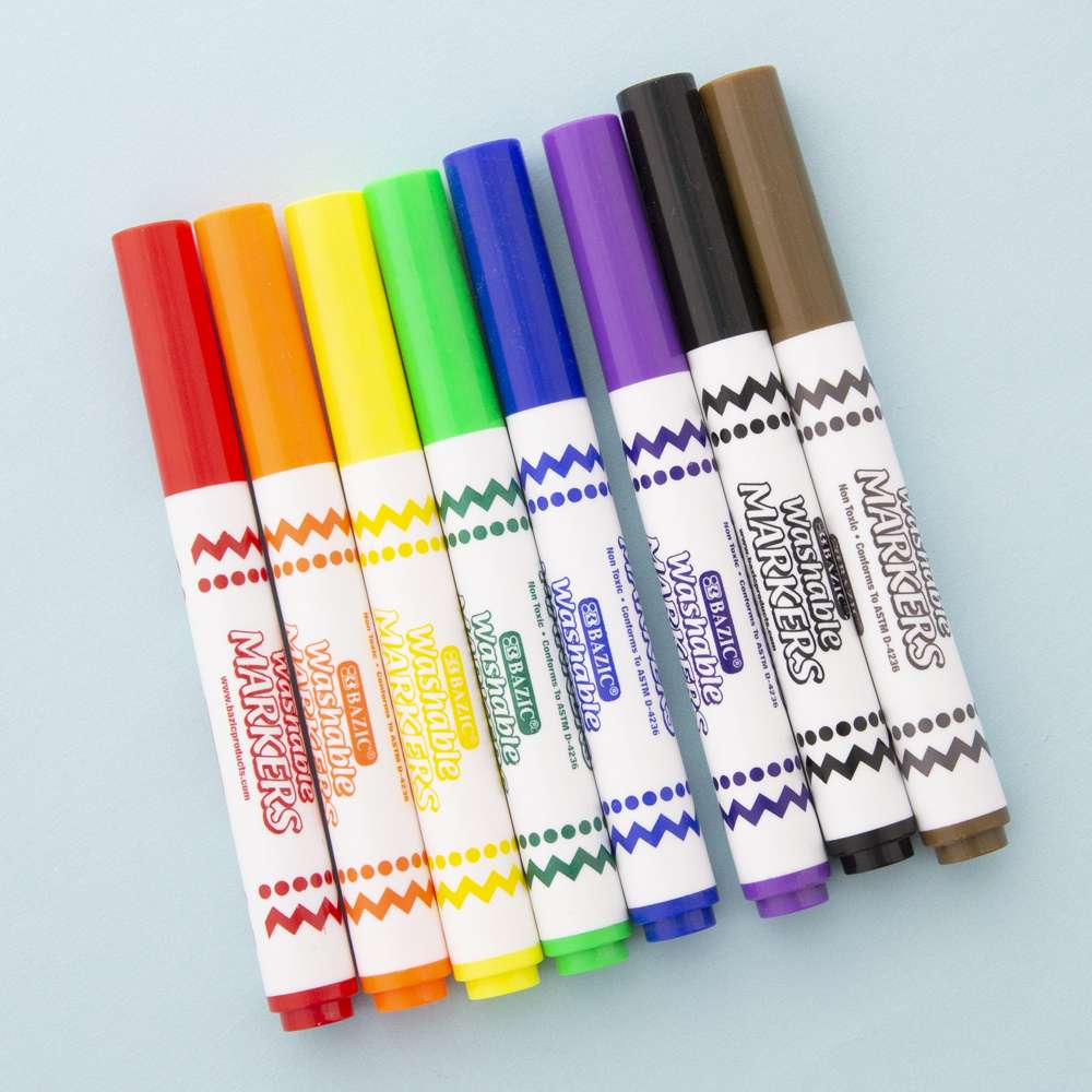 Lebze Washable Markers for Kids Ages 2-4 Years, 12 Colors Jumbo