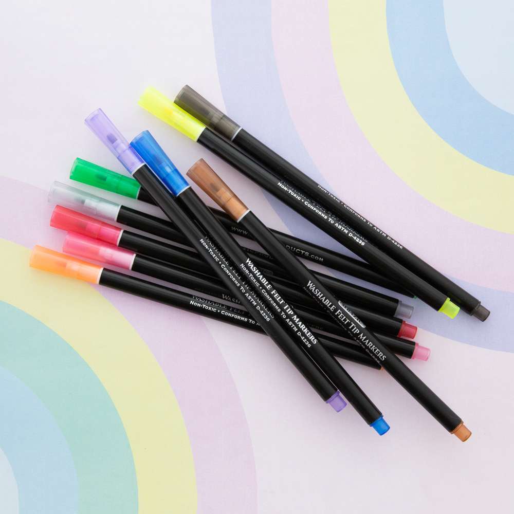 Crayola Take Note! Ultra-Fine Washable Felt-Tip Marker Pen, Pack of 6