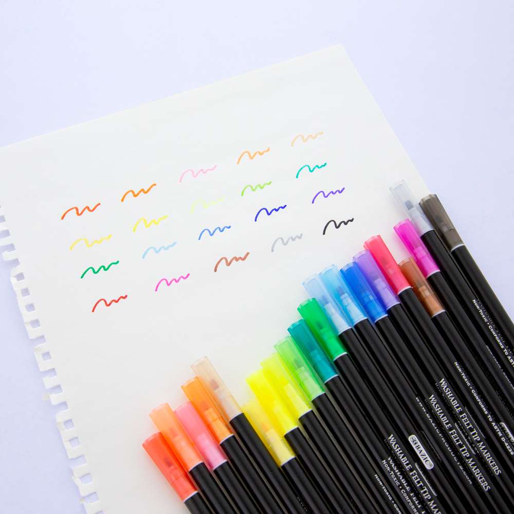 Mr. Pen - 10 Pack of Washable Markers, Assorted Colors, Broad Line,  Non-Toxic, Easy to Wipe, Durable Felt Tips