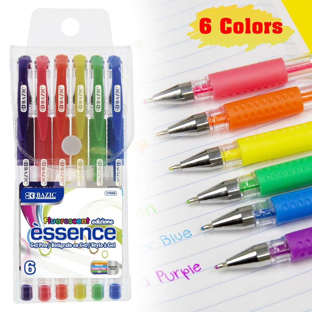 6 Glitter Gel Pens
