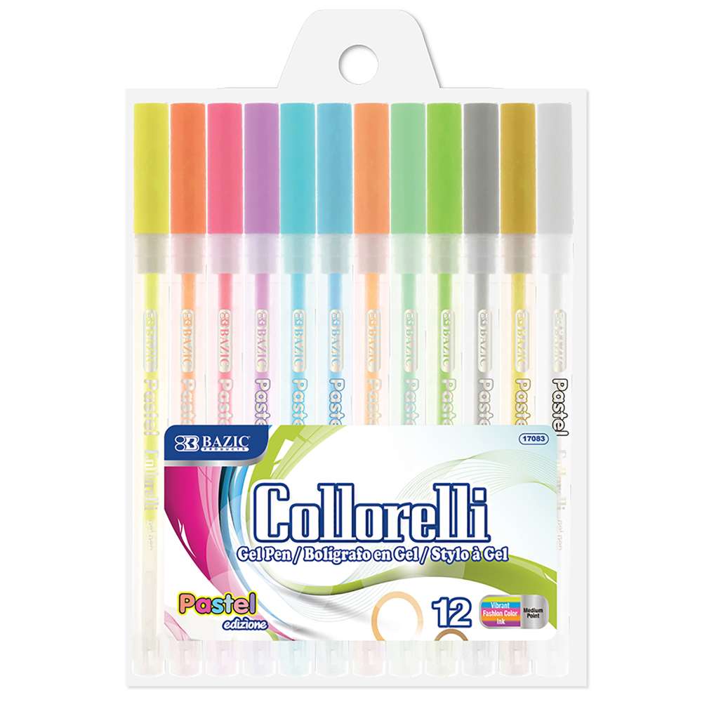 12 Colors Gel Pen Set Glitter Highlighter Pastel Pens for School Office  Coloring 