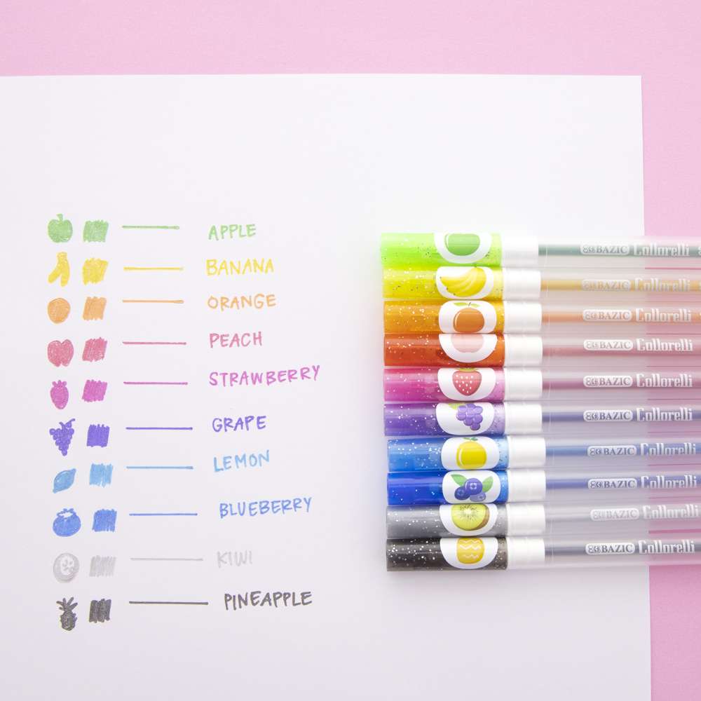 12Colors Gel Pens Set Glitter Gel Pen WaterColor Painting Pen Marker For  Kids Art Supplies School Washable Christmas Gifts