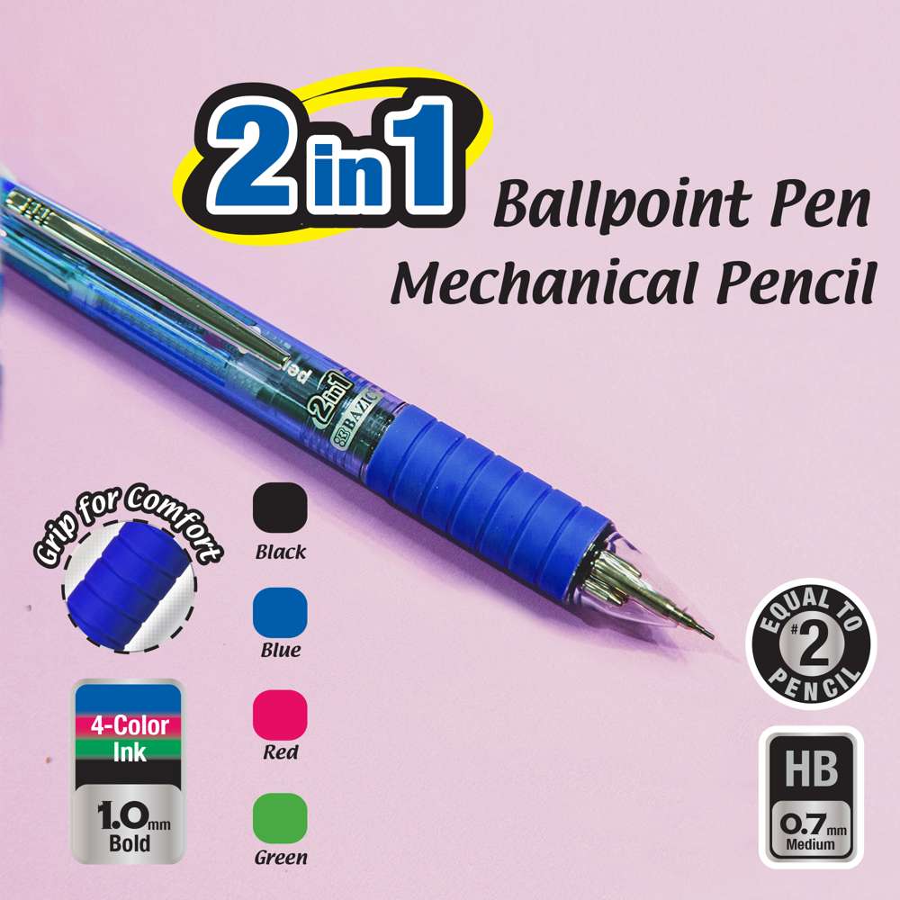 Multicolor Pen For School Kids Multi Color Pencil Ballpoint Cute