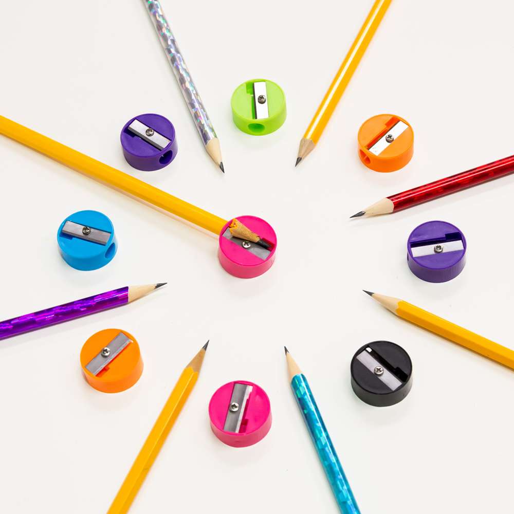 Bright Colored Pencil Assortment - Round - Blank