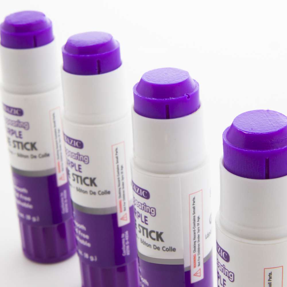 Colorations GLUSTICK Washable Premium Glue Stick (Pack of 50),White