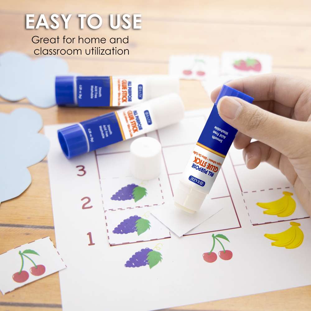 GLUE STICK Non-toxic Twist up Washable Adhesive Paper Craft Office 