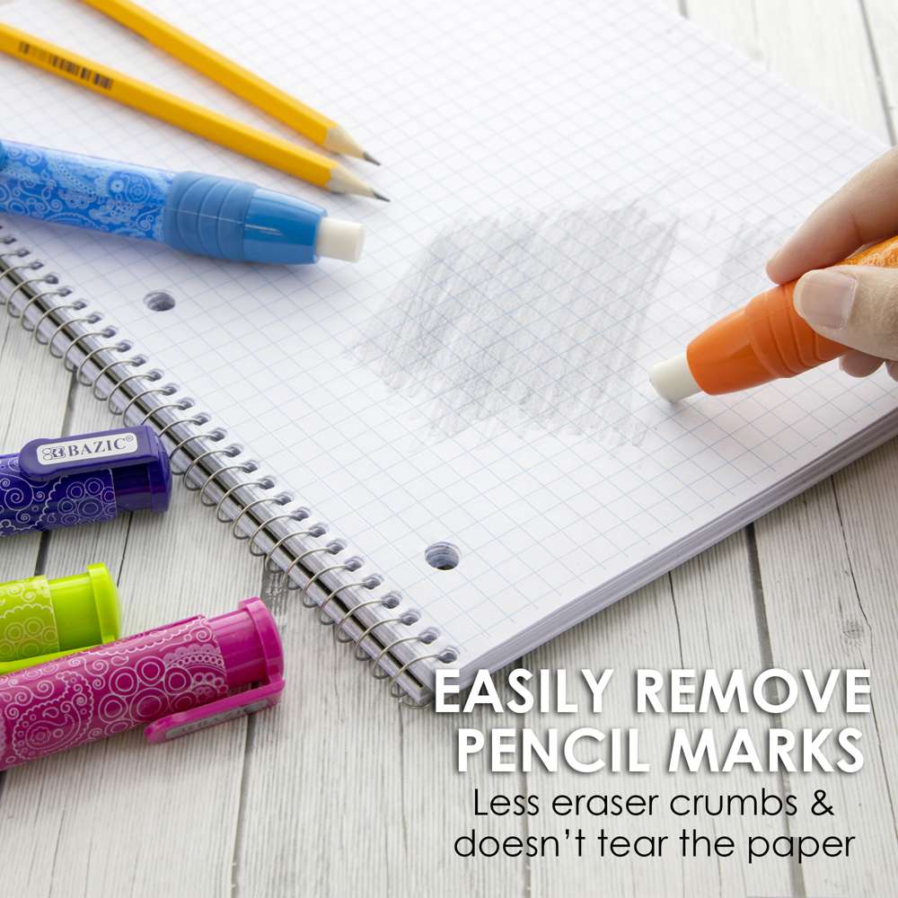 6 Pc White Erasers Clean No Smudge Rubber Soft Erase Pencil Marks Latex  Free Art