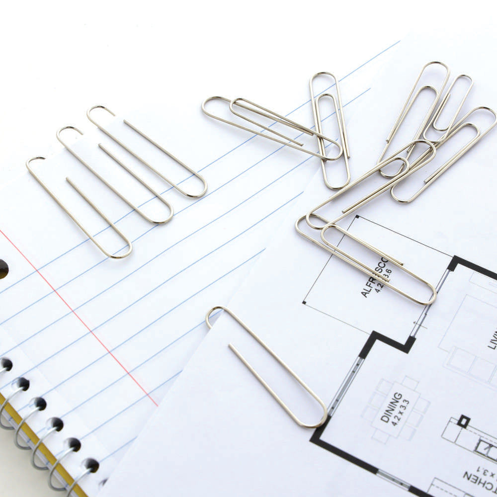Large Paper Clip Book Markers with Glue Pad