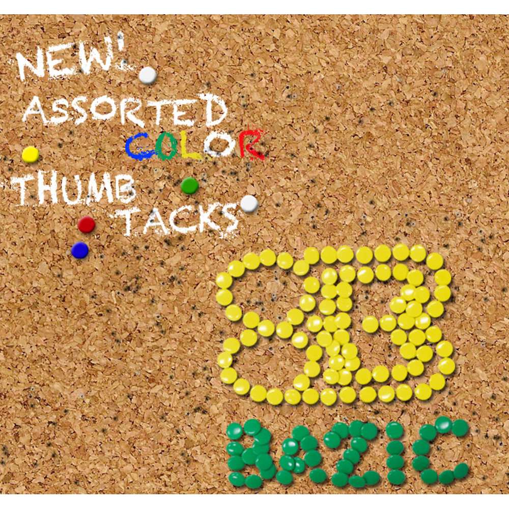 BAZIC Assorted Translucent Color Push Pins (100/Pack) Bazic Products