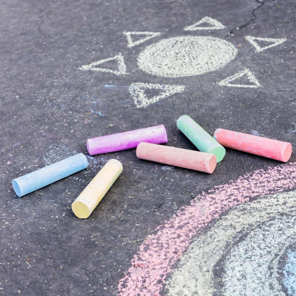 12PCS Jumbo Color Chalk Big Size Street Sidewalk Jumbo Chalks