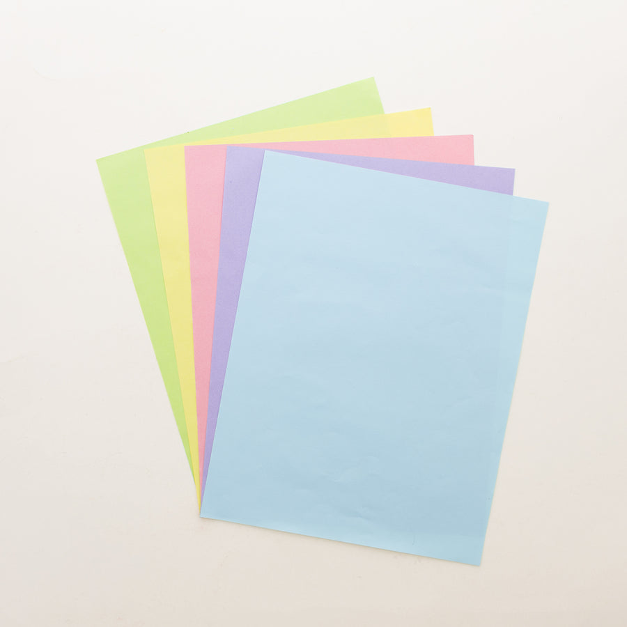  FBI78120  St. James Fluorescent Bond Rainbow Copy Paper - 24 lb.  - 8.5 x 11 - Assorted Bright Colours - 200 Sheets