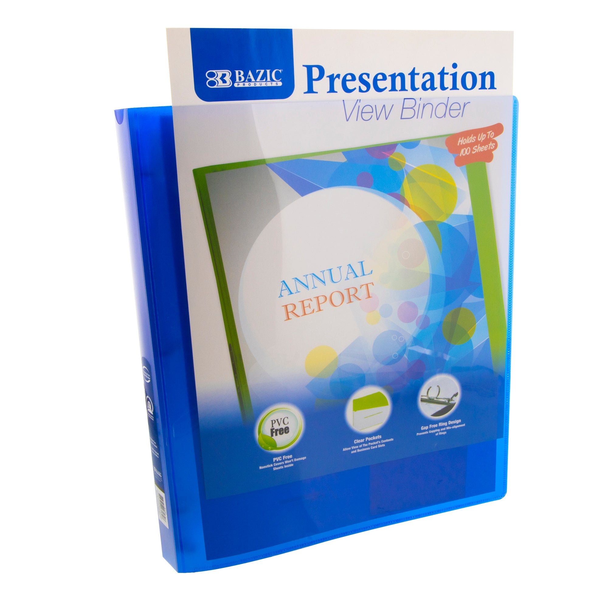 Binder With Plastic Sleeves (green\white\blue\grey) - Presentation