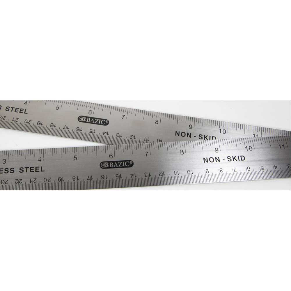 8 Inch / 20 cm Assorted Color Aluminum Ruler in Inch and CM Scale with  Hanging Hole | Pack of 6