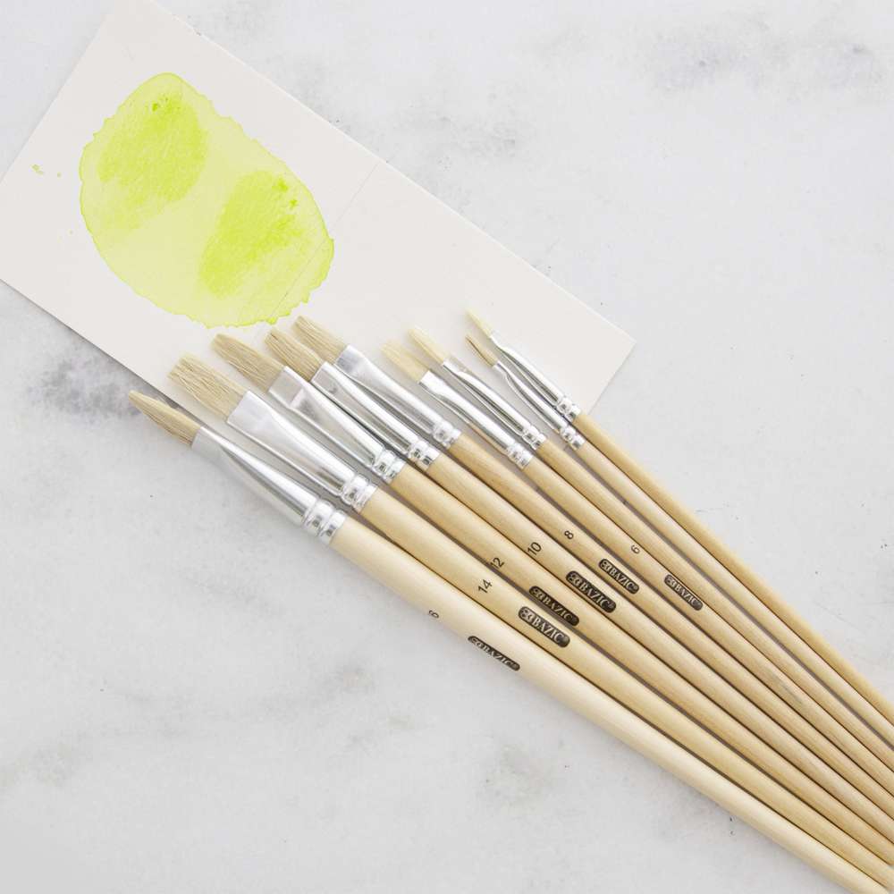 Paint Brushes 4 Pack,Wood Handle Paint Brush Set for Acrylic Painting,Profession