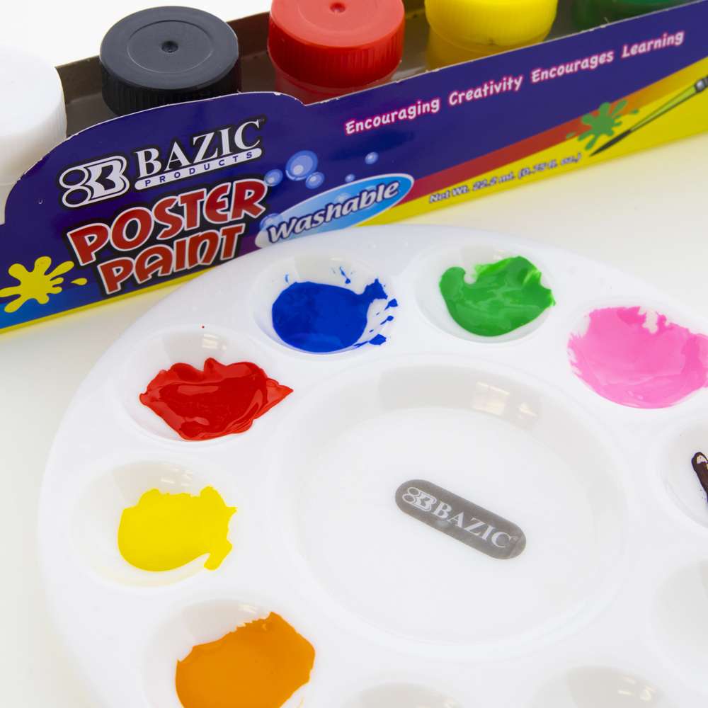 Paint Tray Palettes, 6/12 Pack, Paint Pallet, Paint Tray, Paint Palette,  Paint Supplies, Palette, Paint Holder, Painting Palette, Paint Trays for  Kids, Plastic Palette 