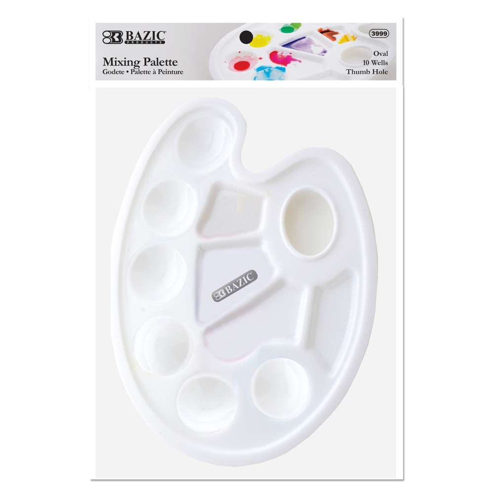 Plastic Palette Large Paint Tray With Thumb Hole For Holding And Mixing  Colors For Watercolor Acrylic Oil Craft Diy Art Painting White