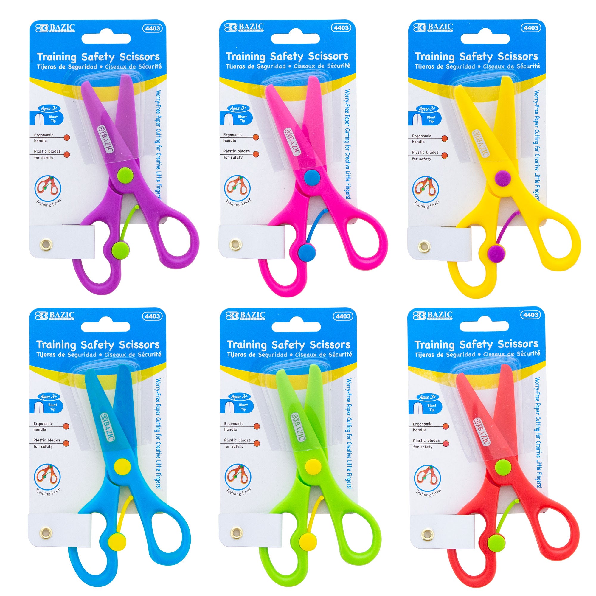  PECULA 5 Pack Toddler Scissors, Safety Scissors For