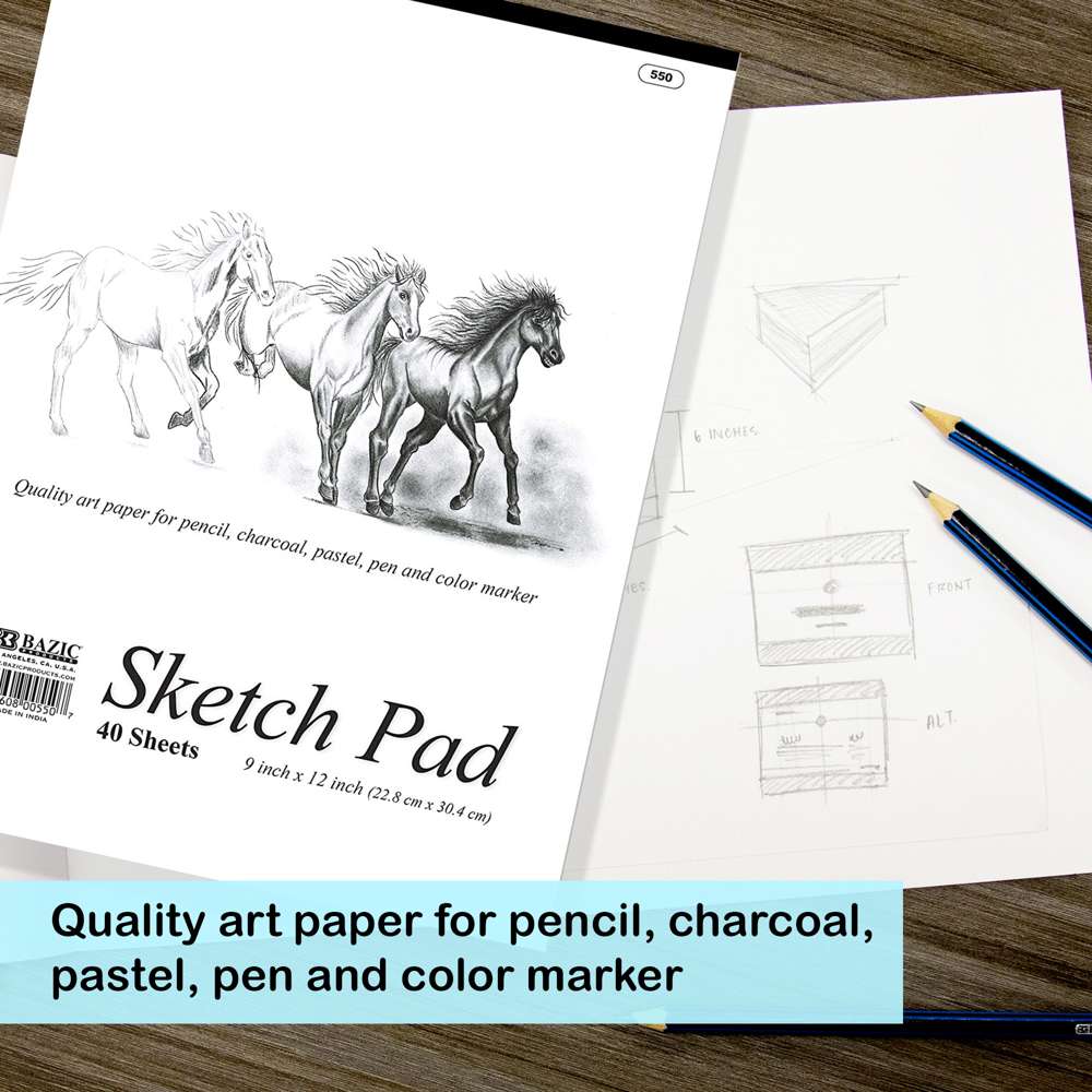  Gel Ink Pens, Art Supplies for Kids 9-12, Sketch Pad,  Sketchbook for Drawing Kit, 12 Gel Pens for Black Paper Notebook. Sketch  Book for Kids & Adults. Color Paper & Gel