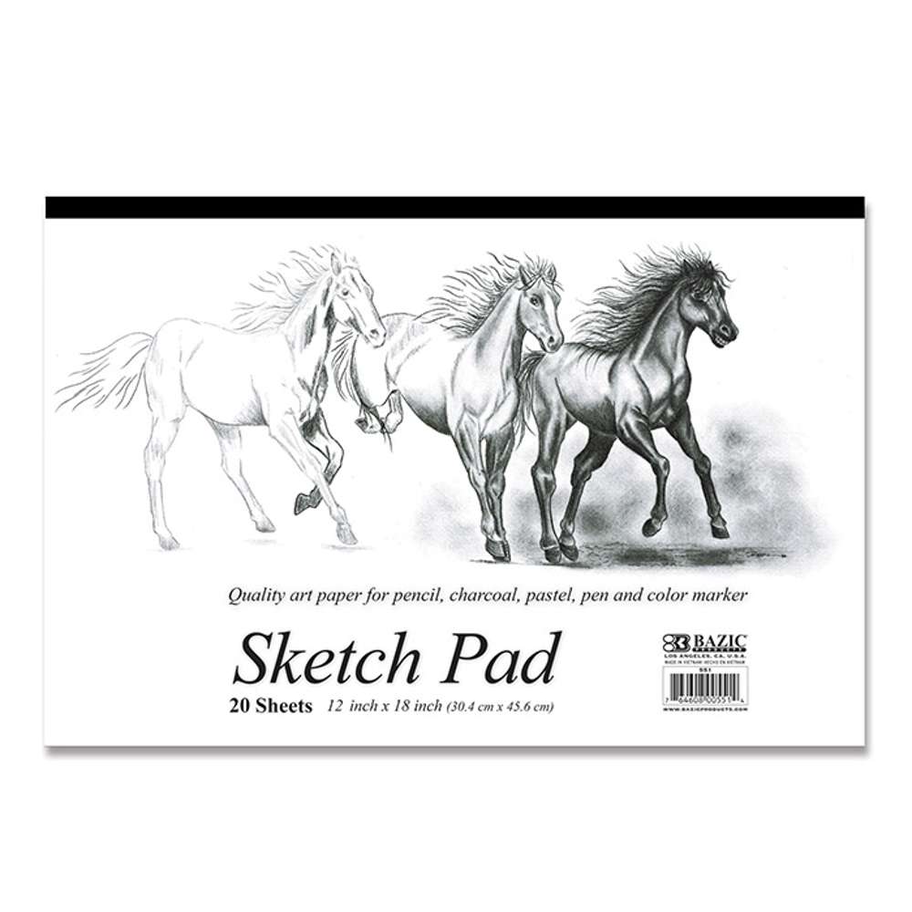 BAZIC 9 x 12 Premium Sketch Pad, 40 Count