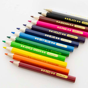 12 Mini Colored Pencils With Pouch - 034466216125
